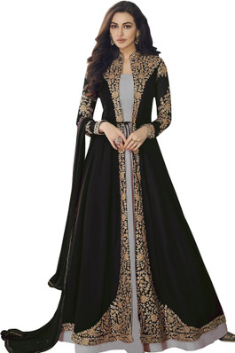 Black Anarkali Dresses - Buy Black 