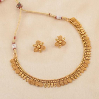 Long Gold Necklace Designs 