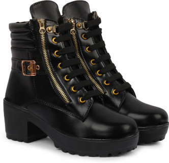 black boots without heel