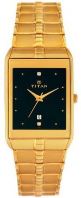 titan watches golden belt