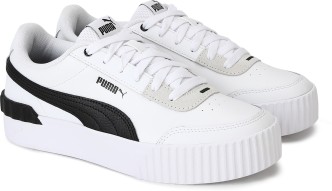 puma shoes white black