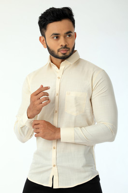 Cream Mens Formal Shirts - Buy Cream 