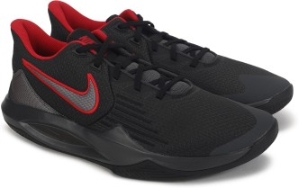 nike basketball shoes black and red