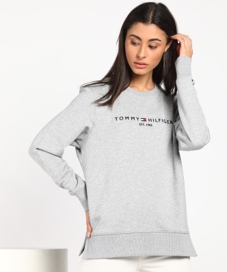 tommy hilfiger grey sweatshirt women