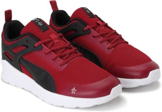 black and red pumas shoes