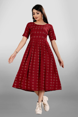 Boat Neck Kurtis - Buy Boat Neck Kurtis 