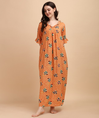 Cotton Nighties - Cotton Night Dresses 