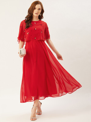 red long frock