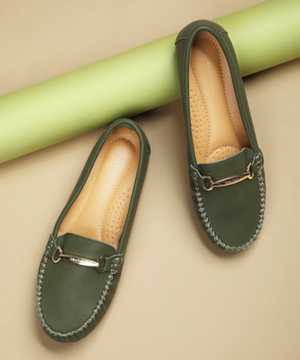 light green loafers