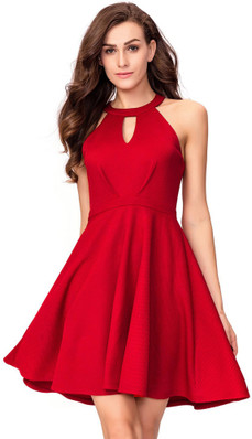 Red colour one piece short dress deals