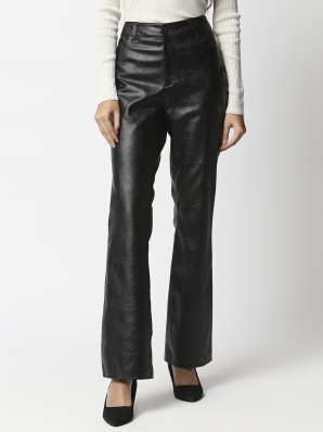 leather pants black