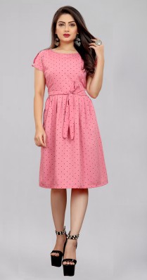 CAYMA Peplum Dress pink casual look Fashion Dresses Peplum Dresses 