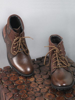 brown boot shoes