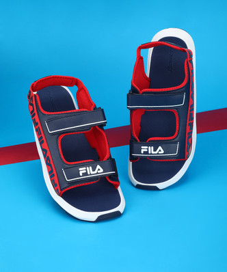 blue fila sandals