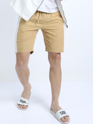 Natural Mens Shorts Refrigue Shorts for Men Refrigue Cotton Shorts & Bermuda Shorts in Beige 