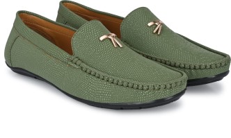 green colour formal shoes