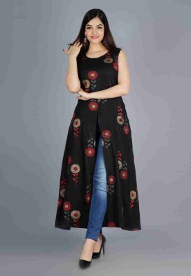 Long Kurtis With Front Cut - Buy Long 