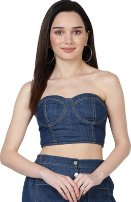 Denim Crop Top - Buy Denim Crop Top 