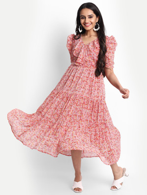 Tiered Midi Dress - Buy Tiered Midi 