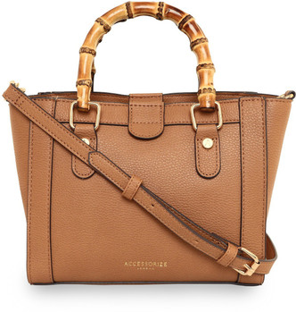 tan bamboo purse