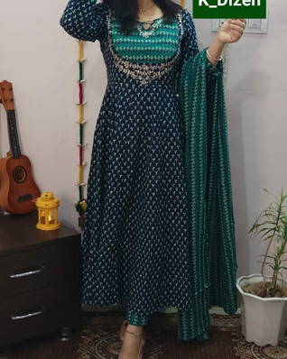 Anarkali Kurta Bottom Dupatta Set 