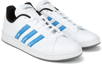 Adidas blue and white sneakers new arrivals