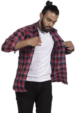 Red And Black Check Shirt - Buy Red And 
