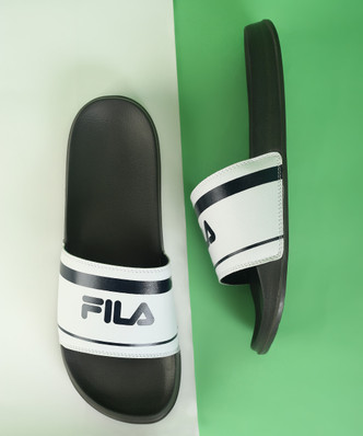 fila flip flops white