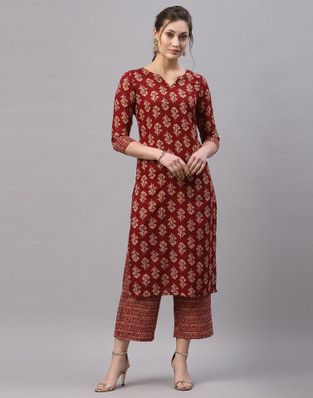 Long Kurtis With Palazzo Pants - Buy 