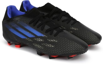 blue and black adidas football boots