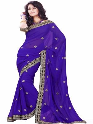 bedruckt mit Bluse Sourbh Modischer Damen-Sari aus Organza 