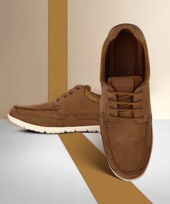 woodland men's leather boat shoes flipkart