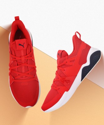 puma red colour sneakers