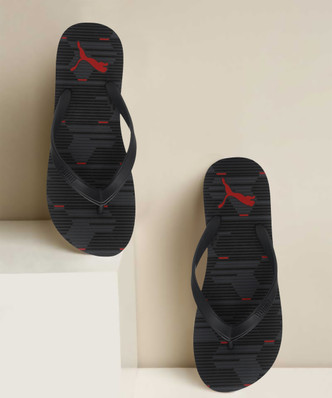 red puma flip flops