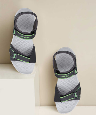 lotto printed sling black sports sandals