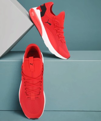 puma red colour sneakers