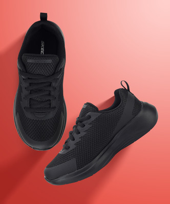 skechers plain black shoes