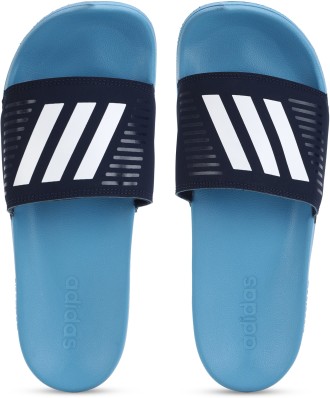 adidas slippers blue