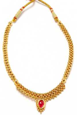 Womens Trendz Half Jhaler Panadi Thushi 24K Gold Plated Alloy Necklace 