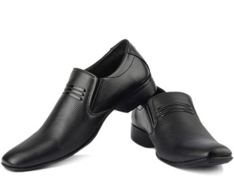 flipkart black formal shoes
