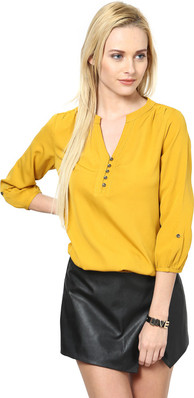 yellow designer tops