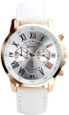 geneva quartz watch rose gold