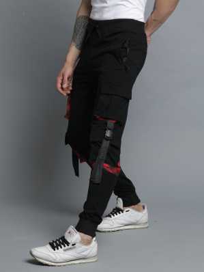 black and red cargo pants