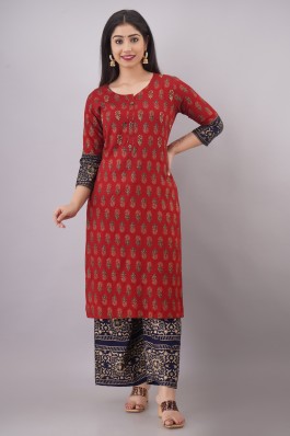 Long Kurtis With Palazzo Pants - Buy 