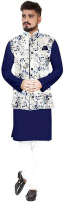 kurta pajama with jacket white