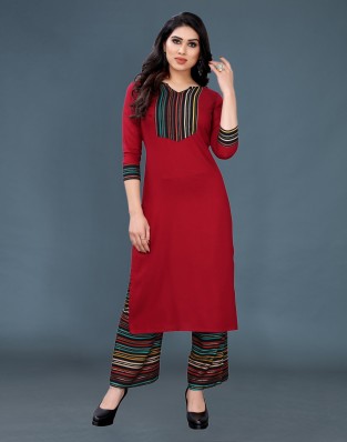 Long Kurti With Palazzo - Buy Long 