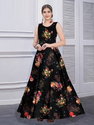 Black Anarkali Dresses - Buy Black 