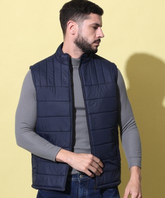 DIYAGO Plus Size Vests for Men Zipper Lightweight Quilted Fashion Sleeveless Coats Casual Stylish Cotton Vests Jackets Collar 