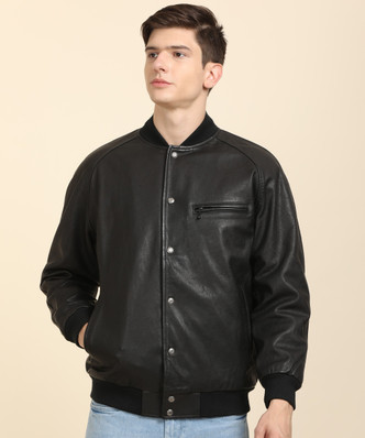 leather bomber jacket india