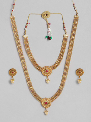 Long Gold Necklace Designs 
